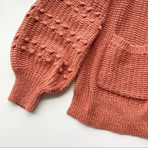 madewell bobble cardigan sweet dahlia